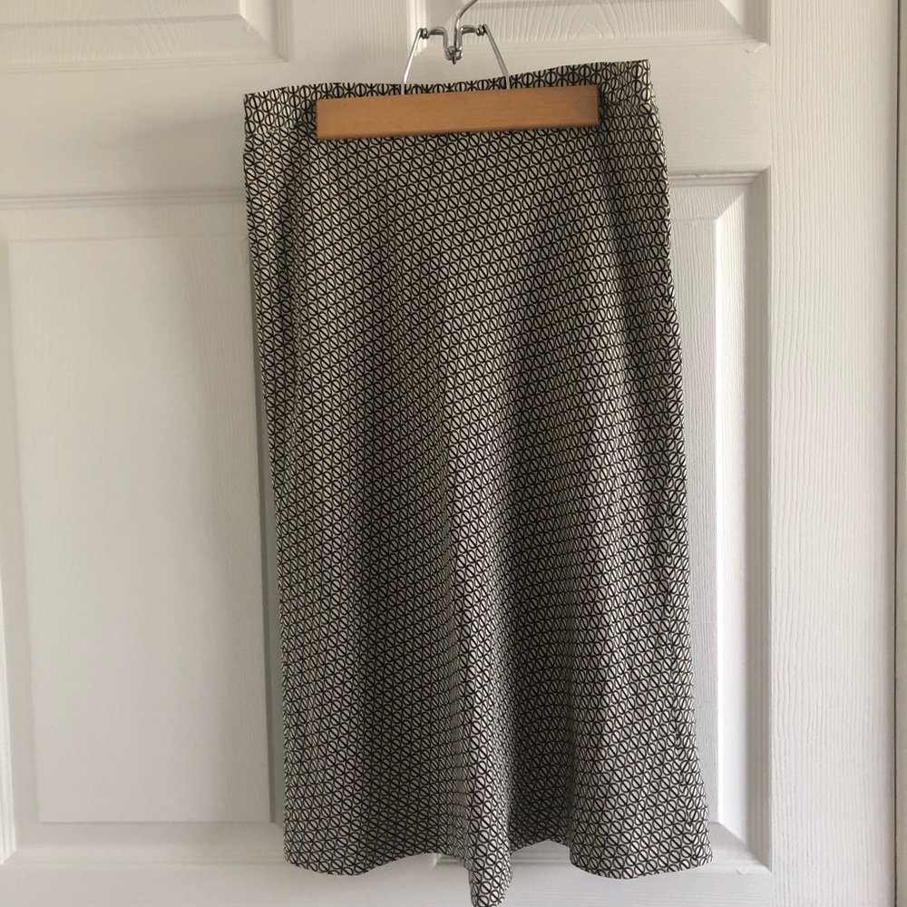 Geometric Print Bias Silk Skirt 4 Banana Republic